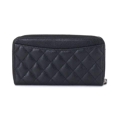 CHANEL Classic Long Zip Wallet Matelasse AP0242 Caviar Skin 